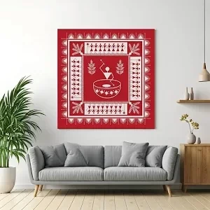 Warli Canvas Wall Art – Tribal Painting